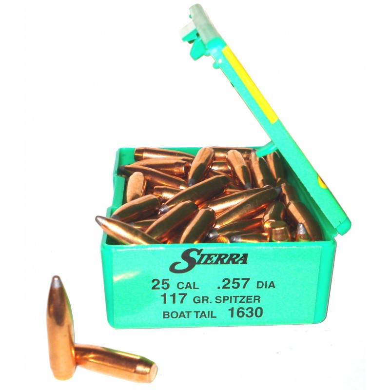 1630   25 Cal.  .257   117gr  BST Spitzer Boat Tail