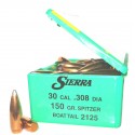 2125   30 Cal.  150 gr SBT Spitzer Boat Tail