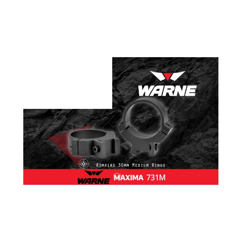 Warne Anillas 30mm Fijas carril 11mm