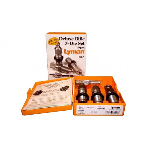 Lyman Multi DeLuxe Carbide Pistol 3 Die Set 45 Long Colt