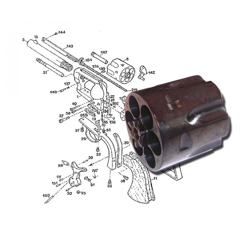Pietta Tambor de repuesto 44-40 / 45 Long Colt