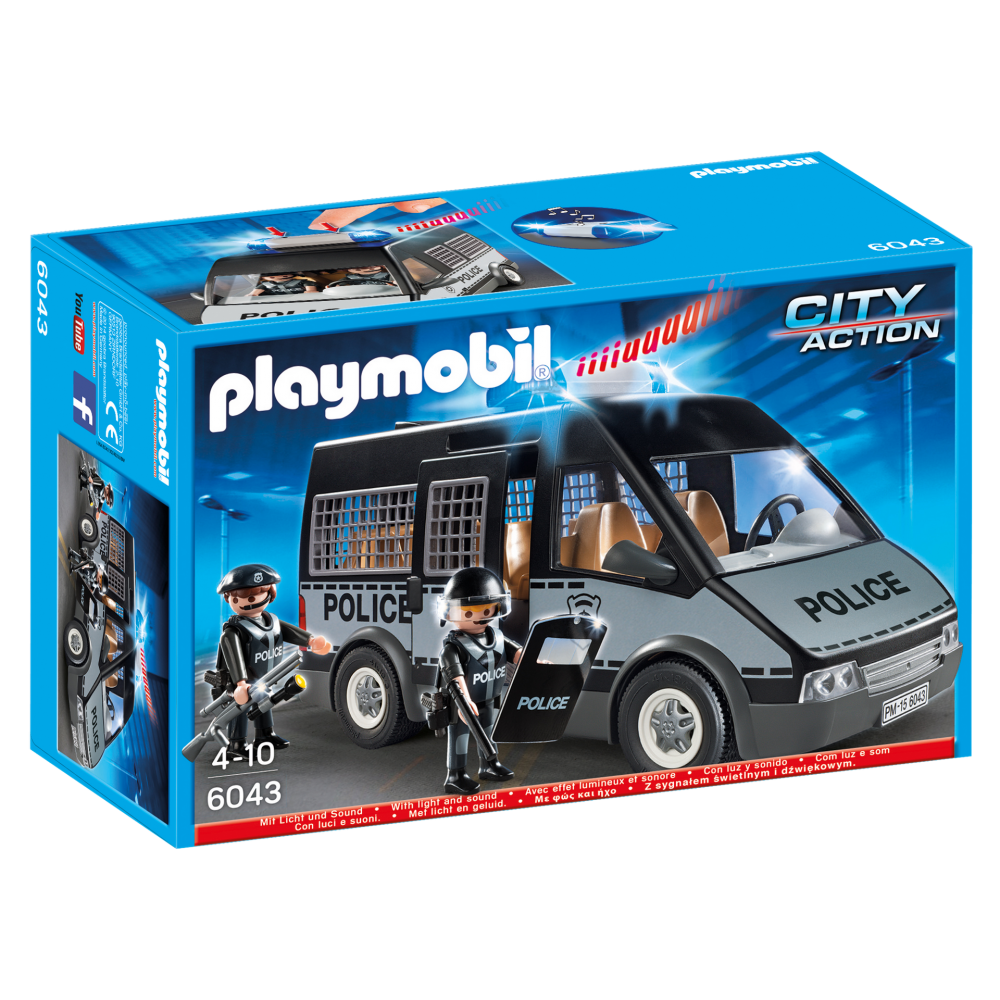 6043 Furgón de policía con luces y sonido Armería Trelles