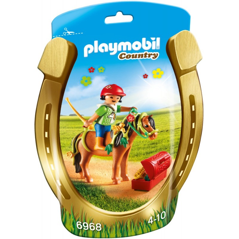 6968 Jinete con poni flor