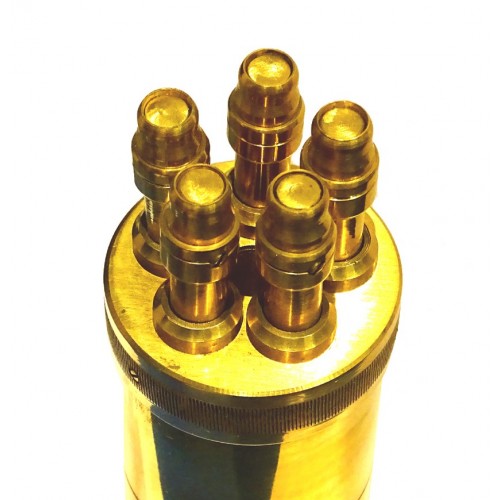 Pedersoli DP 530 Patterson Lux polvorera de latón con 5 boquillas