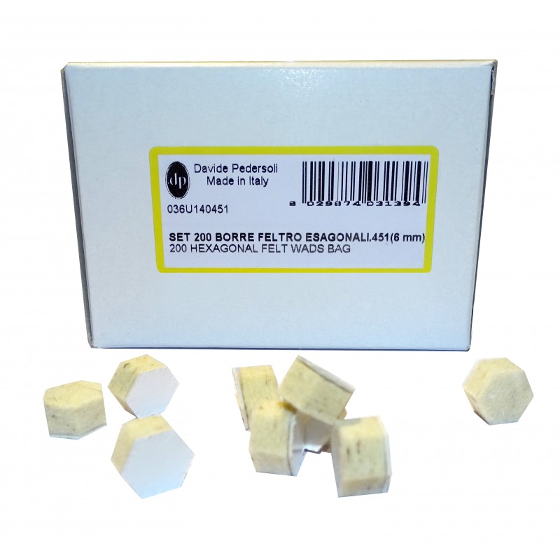 036U14 Set de fieltros Hexagonales .451 Whitworth