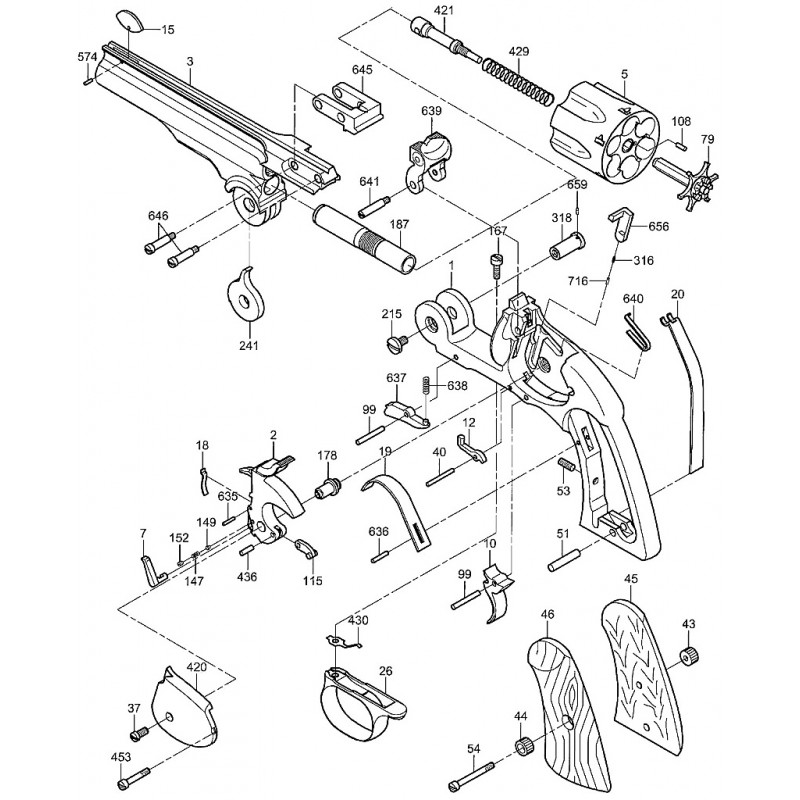 Uberti Schofield 1875 piezas de repuesto