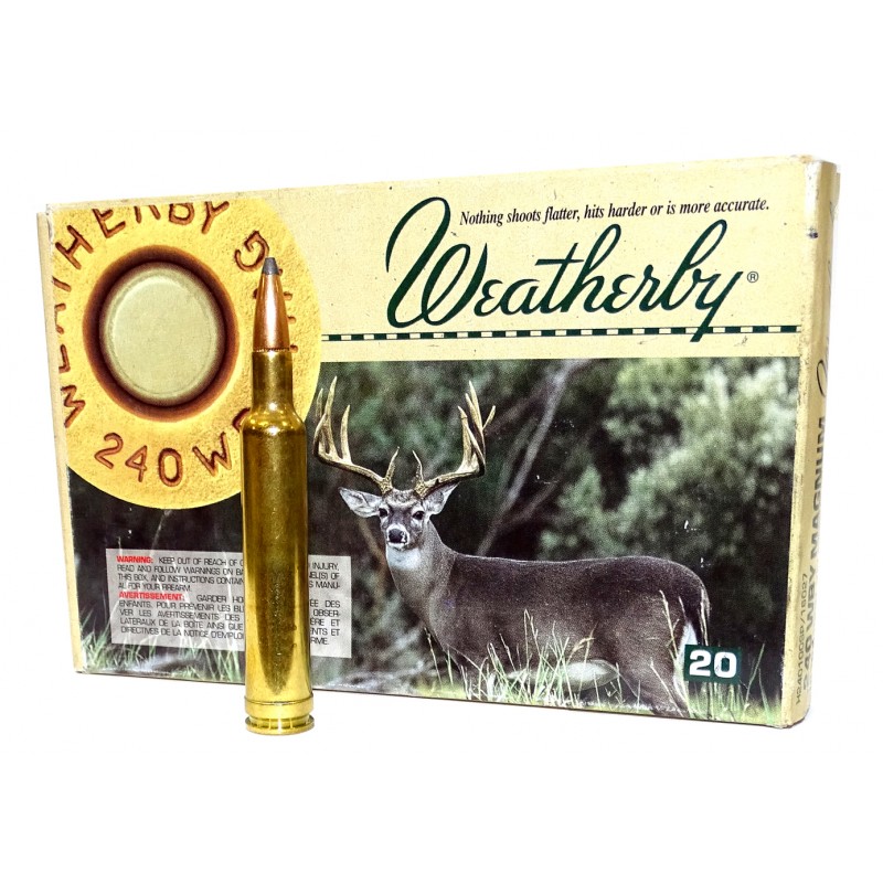 Balas Weatherby .240 Weatherby Magnum Spire Point 100 gr
